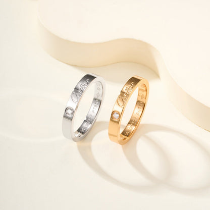 [Luxora]LOVE RING 4MM 1 DIAMOND