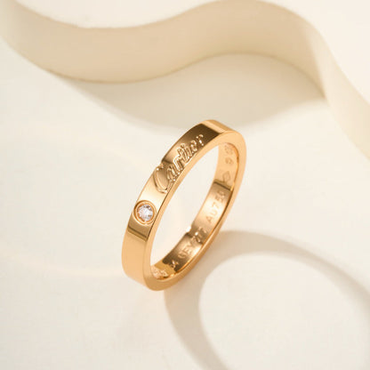 [Luxora]LOVE RING 4MM 1 DIAMOND