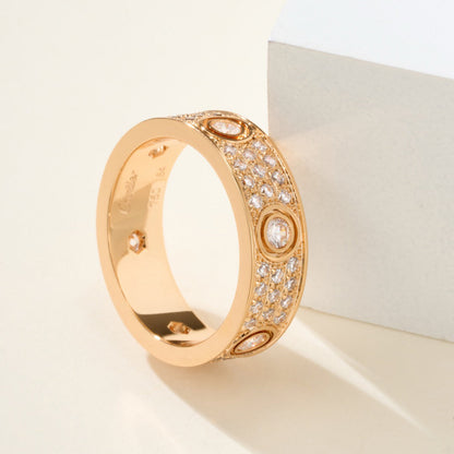 [Luxora]LOVE 5.5MM FULL-PAVE 6-DIAMOND RING