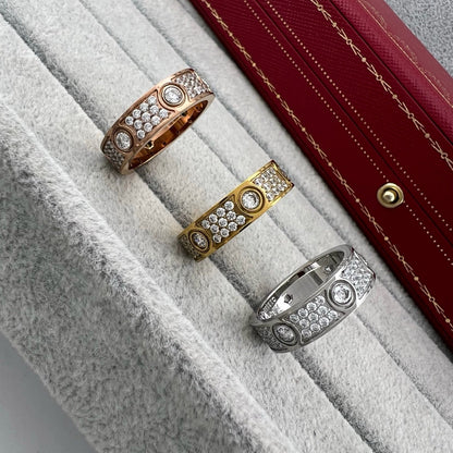[Luxora]LOVE 5.5MM FULL-PAVE 6-DIAMOND RING
