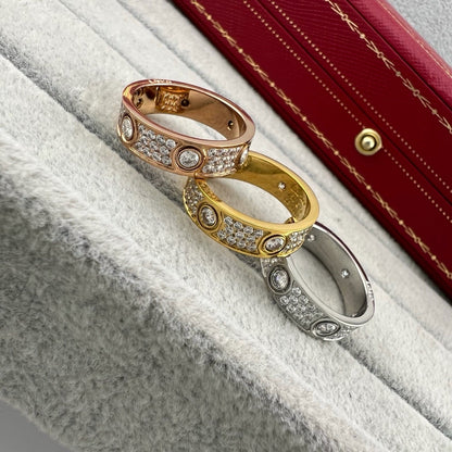 [Luxora]LOVE 5.5MM FULL-PAVE 6-DIAMOND RING