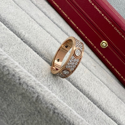 [Luxora]LOVE 5.5MM FULL-PAVE 6-DIAMOND RING