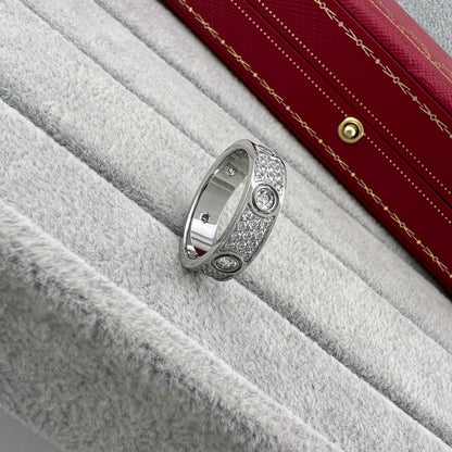 [Luxora]LOVE 5.5MM FULL-PAVE 6-DIAMOND RING