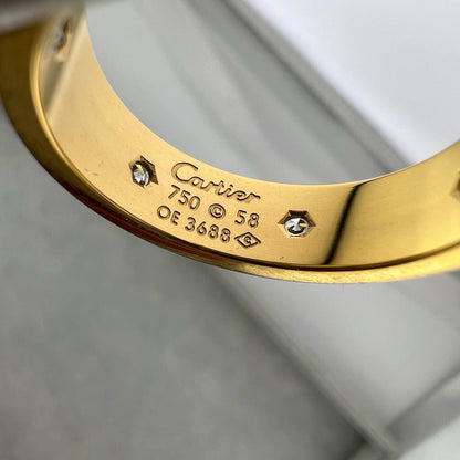 [Luxora]LOVE 5.5MM FULL-PAVE 6-DIAMOND RING