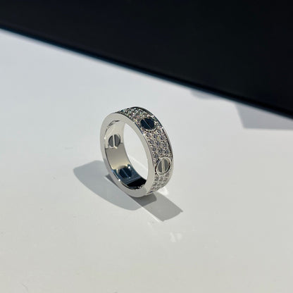 [Luxora]LOVE RING 5.5MM DIAMONDS PAVED CERAMIC