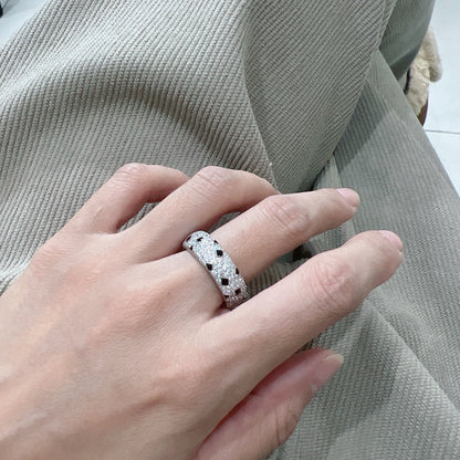 [Luxora]PANTHERE SPOTTED FULL DIAMOND RING
