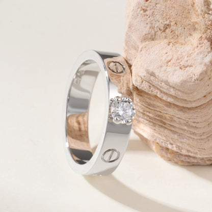 [Luxora]LOVE RING 3.6MM 1 BIG DIAMOND