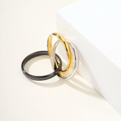[Luxora]TRINITY 3.2MM RING BLACK CERAMIC