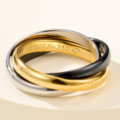 [Luxora]TRINITY 3.2MM RING BLACK CERAMIC