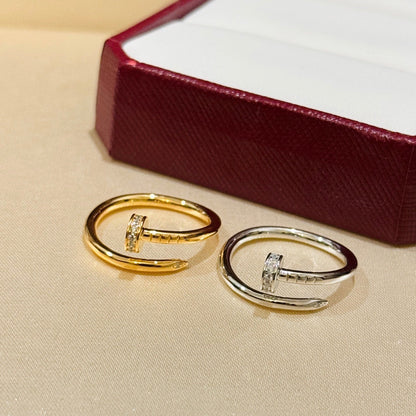 [Luxora]JUSTE 1.8MM HALF DIAMOND RING