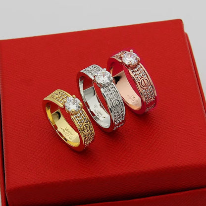 [Luxora]LOVE RING 3.6MM 1 BIG DIAMOND FULL DIAMOND