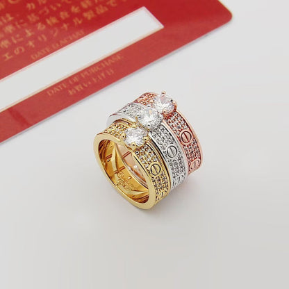 [Luxora]LOVE RING 3.6MM 1 BIG DIAMOND FULL DIAMOND