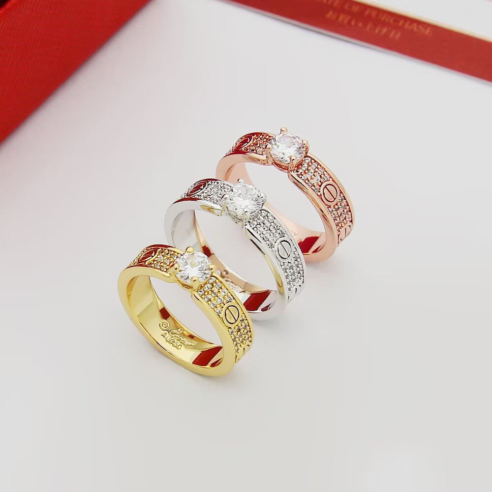 [Luxora]LOVE RING 3.6MM 1 BIG DIAMOND FULL DIAMOND