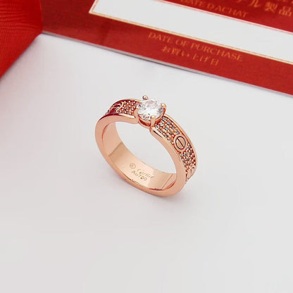 [Luxora]LOVE RING 3.6MM 1 BIG DIAMOND FULL DIAMOND