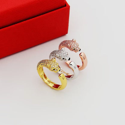 [Luxora]PANTHERE HALF DIAMOND SMALL RING
