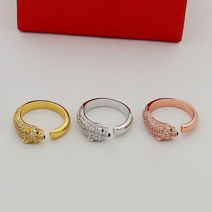 [Luxora]PANTHERE HALF DIAMOND SMALL RING
