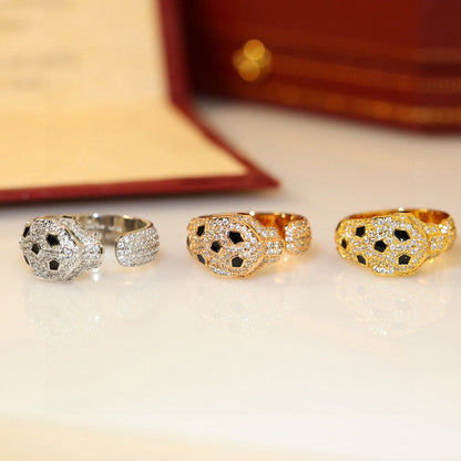 [Luxora]PANTHERE SPOTTED FULL DIAMOND MEDIUM RING