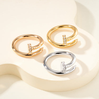 [Luxora]JUSTE RING 2.6MM HALF DIAMOND