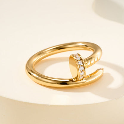 [Luxora]JUSTE RING 2.6MM HALF DIAMOND