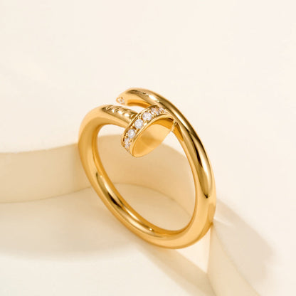 [Luxora]JUSTE RING 2.6MM HALF DIAMOND