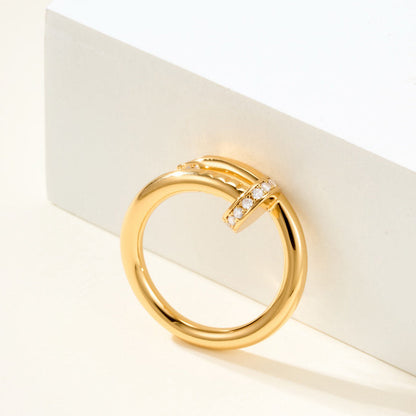 [Luxora]JUSTE RING 2.6MM HALF DIAMOND
