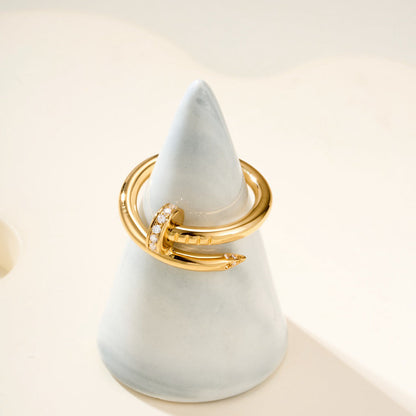 [Luxora]JUSTE RING 2.6MM HALF DIAMOND