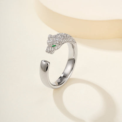 [Luxora]PANTHERE HALF DIAMOND SMALL RING