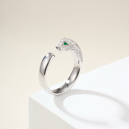[Luxora]PANTHERE HALF DIAMOND SMALL RING