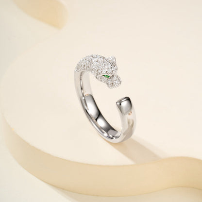 [Luxora]PANTHERE HALF DIAMOND SMALL RING
