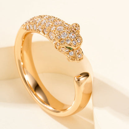 [Luxora]PANTHERE HALF DIAMOND SMALL RING