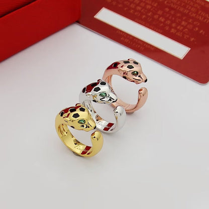 [Luxora]PANTHERE SPOTTED MEDIUM RING