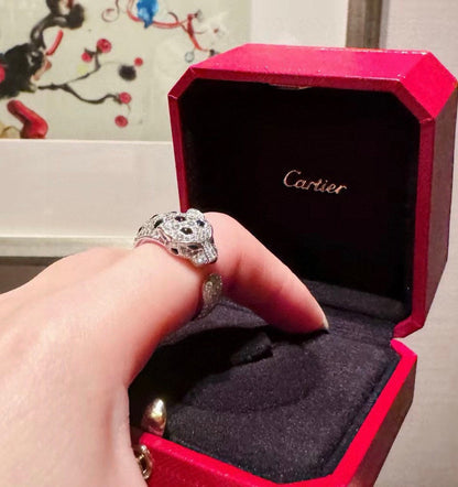 [Luxora]PANTHERE SPOTTED FULL DIAMOND MEDIUM RING