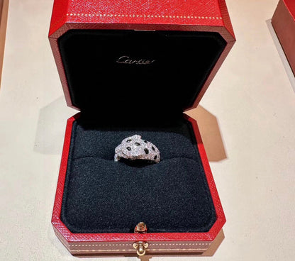 [Luxora]PANTHERE SPOTTED FULL DIAMOND MEDIUM RING