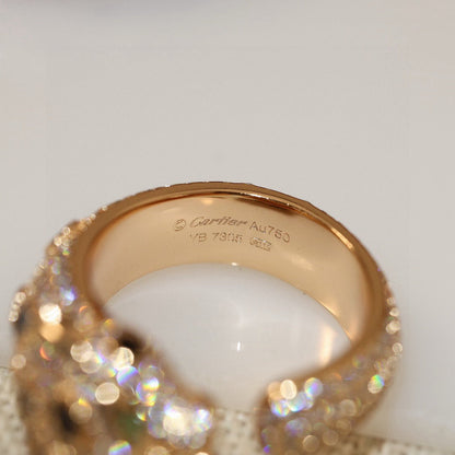 [Luxora]PANTHERE SPOTTED FULL DIAMOND MEDIUM RING