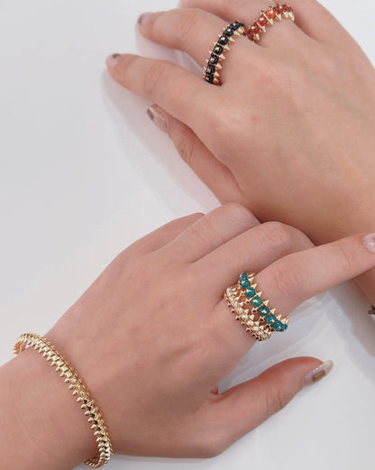 [Luxora]CLASH 7.9MM AGATE CHALCEDONY RING