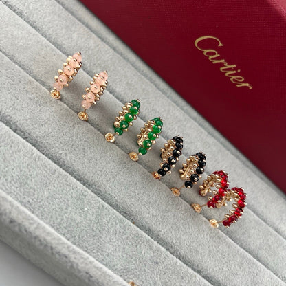[Luxora]CLASH 7.9MM AGATE CHALCEDONY EARRINGS