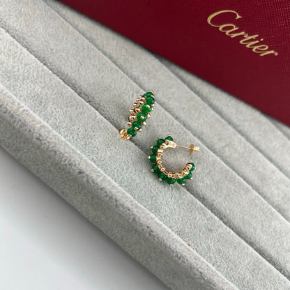 [Luxora]CLASH 7.9MM AGATE CHALCEDONY EARRINGS