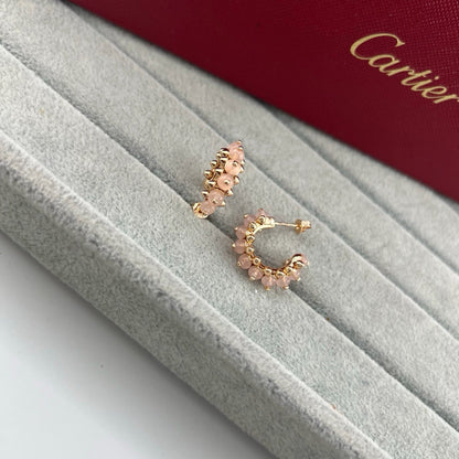 [Luxora]CLASH 7.9MM AGATE CHALCEDONY EARRINGS