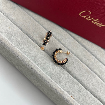 [Luxora]CLASH 7.9MM AGATE CHALCEDONY EARRINGS