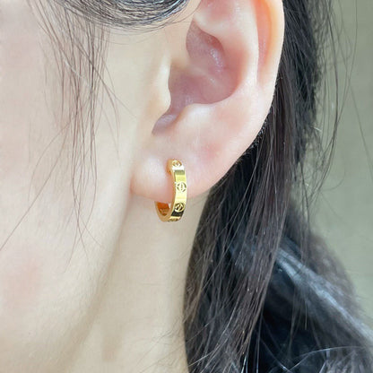 [Luxora]LOVE EARRINGS 2.65 MM NO DIAMOND SMALL
