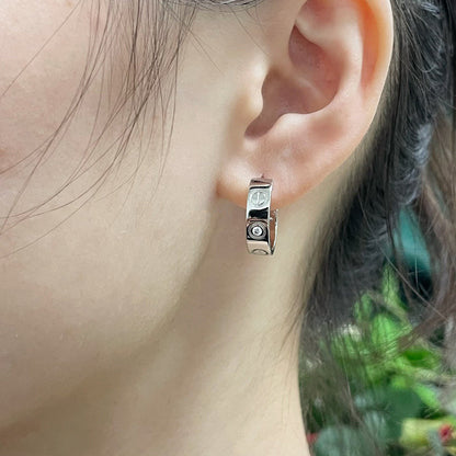 [Luxora]LOVE EARRINGS 5.7MM 2 DIAMONDS