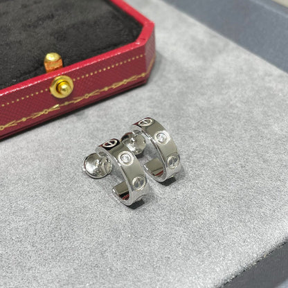 [Luxora]LOVE EARRINGS 5.7MM 2 DIAMONDS