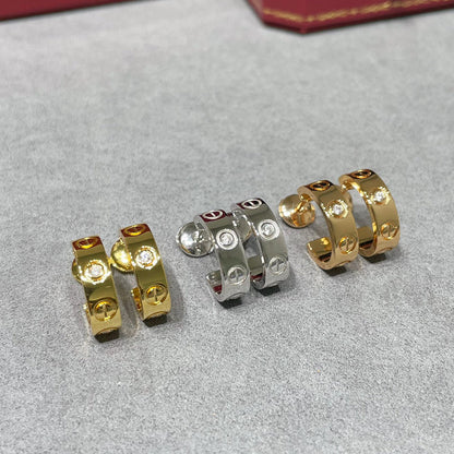 [Luxora]LOVE EARRINGS 5.7MM 2 DIAMONDS