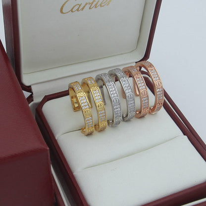 [Luxora]LOVE EARRINGS 3.6MM DIAMOND PAVED