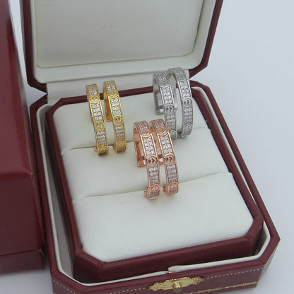 [Luxora]LOVE EARRINGS 3.6MM DIAMOND PAVED