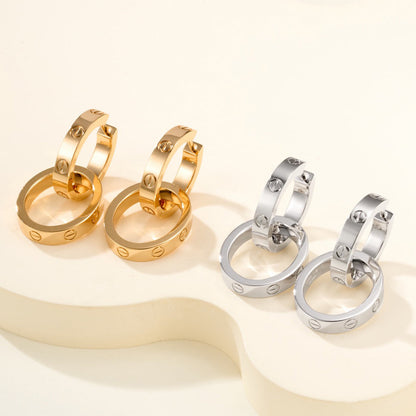 [Luxora]LOVE 3.3MM DANGLE EARRINGS