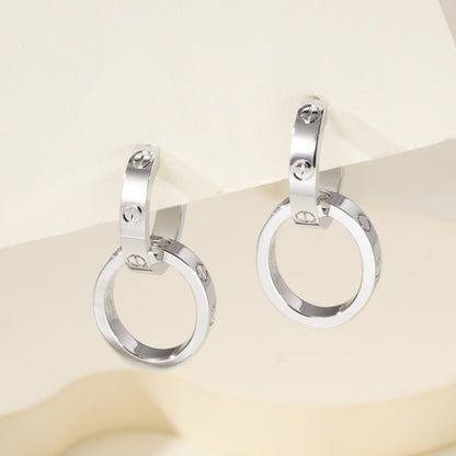 [Luxora]LOVE 3.3MM DANGLE EARRINGS