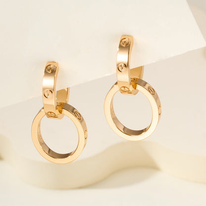 [Luxora]LOVE 3.3MM DANGLE EARRINGS
