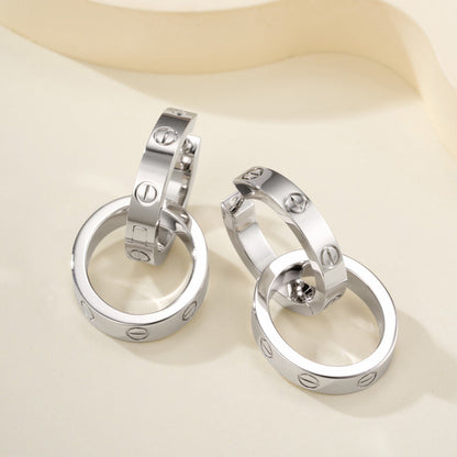 [Luxora]LOVE 3.3MM DANGLE EARRINGS
