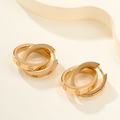 [Luxora]LOVE 3.3MM DANGLE EARRINGS
